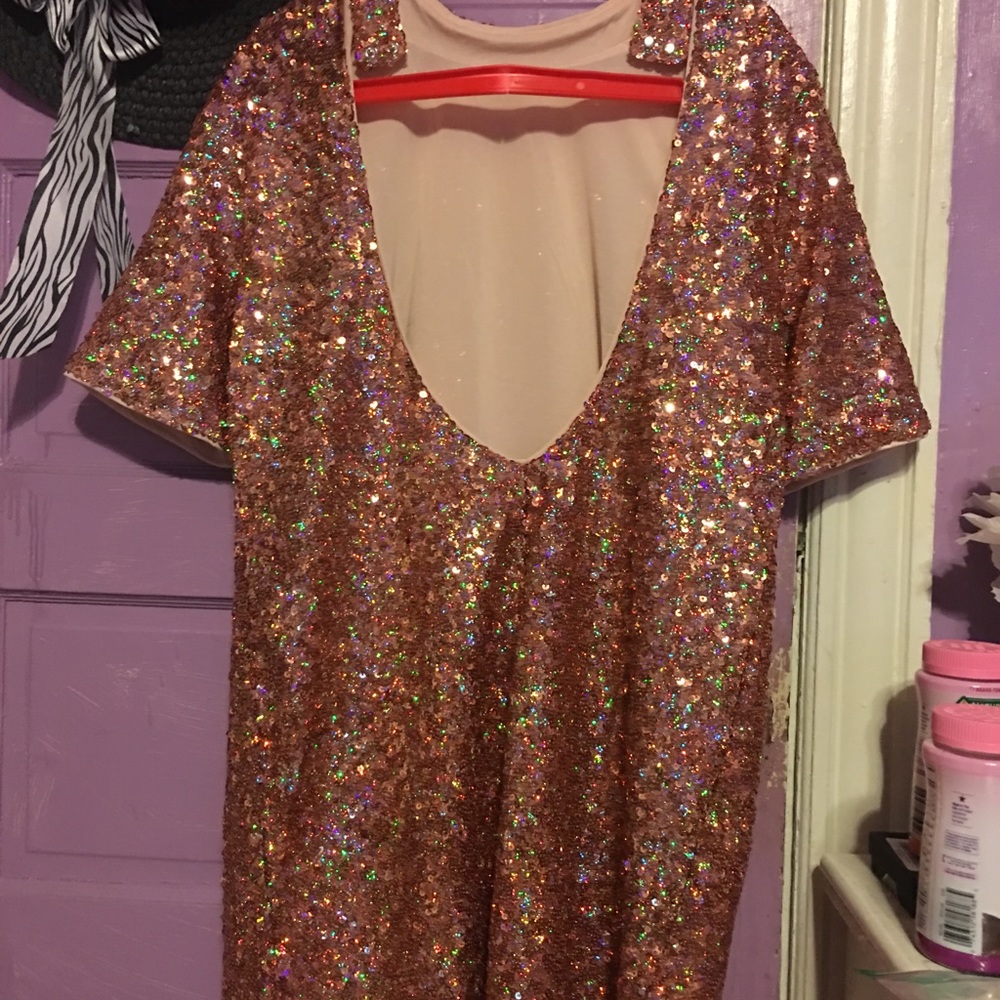 Multi-color sequence dress. - Picture 4 of 4